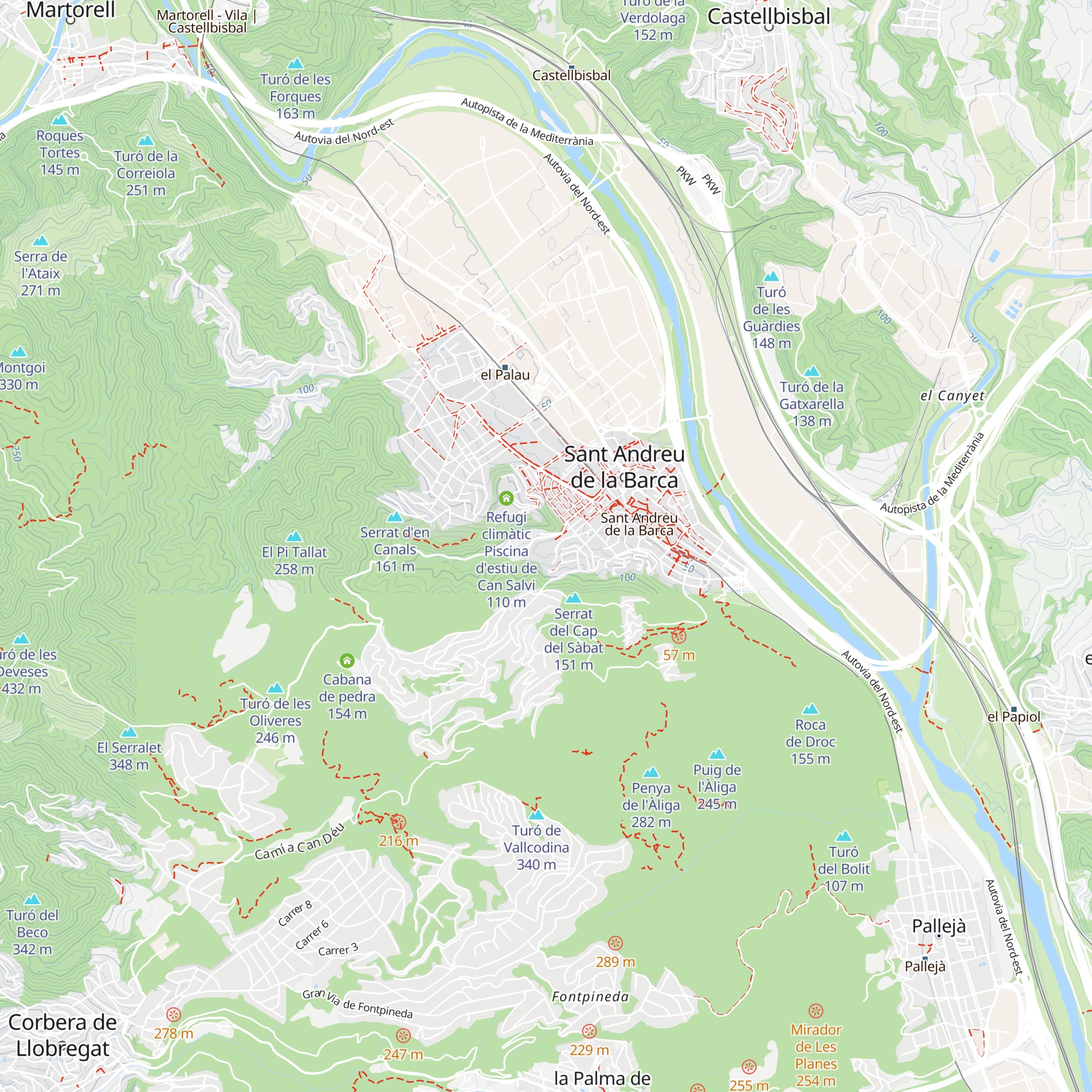 Refugi climàtic Complex Esportiu l'11 map
