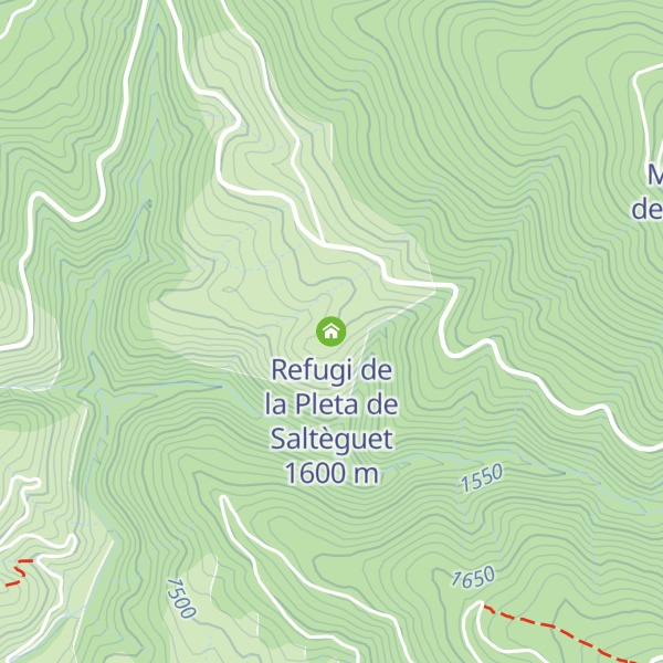 Map of Refugi de la Pleta de Saltèguet