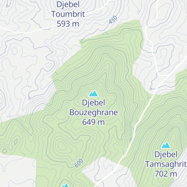Map of Djebel Bouzeghrane