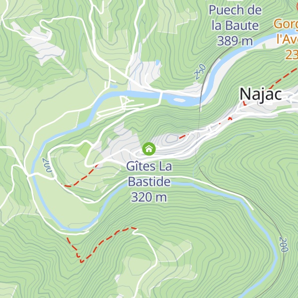 Map of Gîtes La Bastide