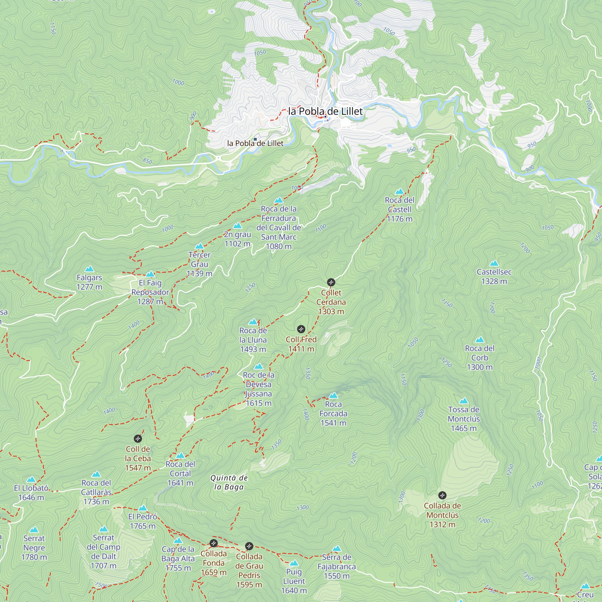Refugi lliure del Catllaràs map