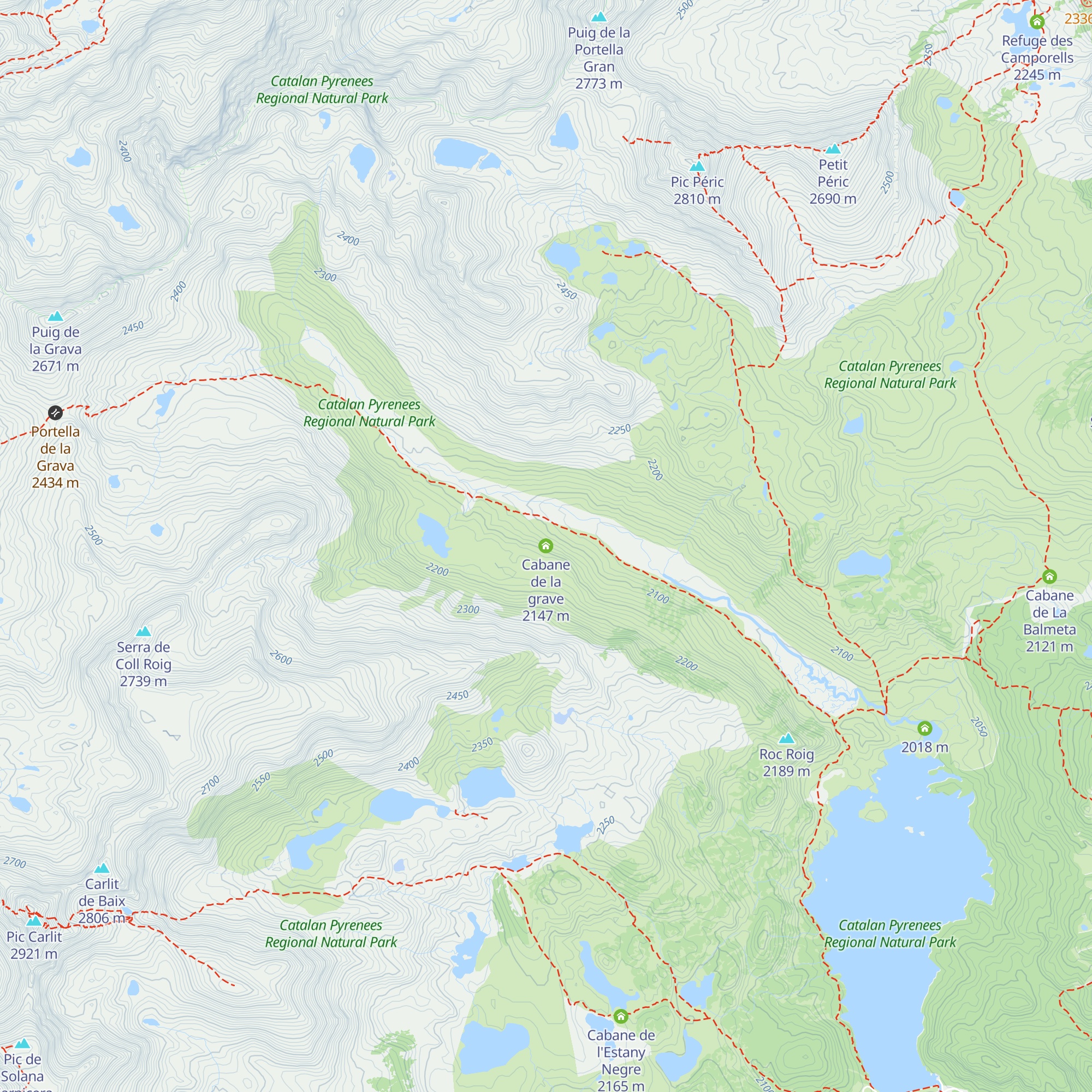 Cabane de la grave map