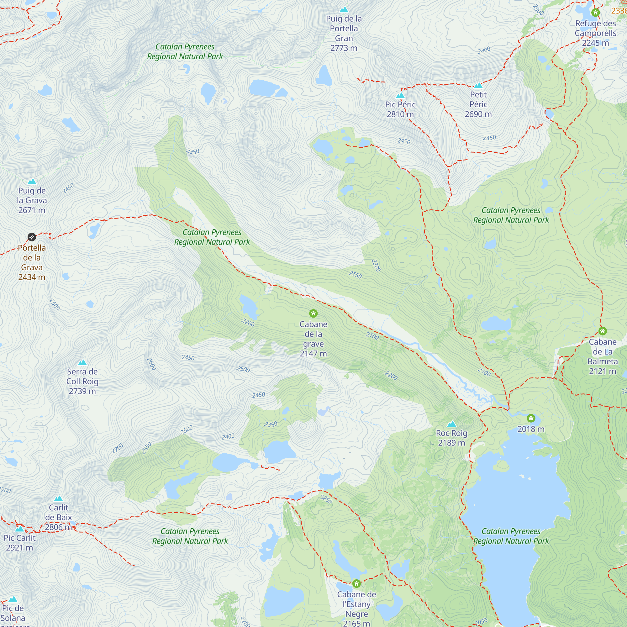 Cabane de la grave map