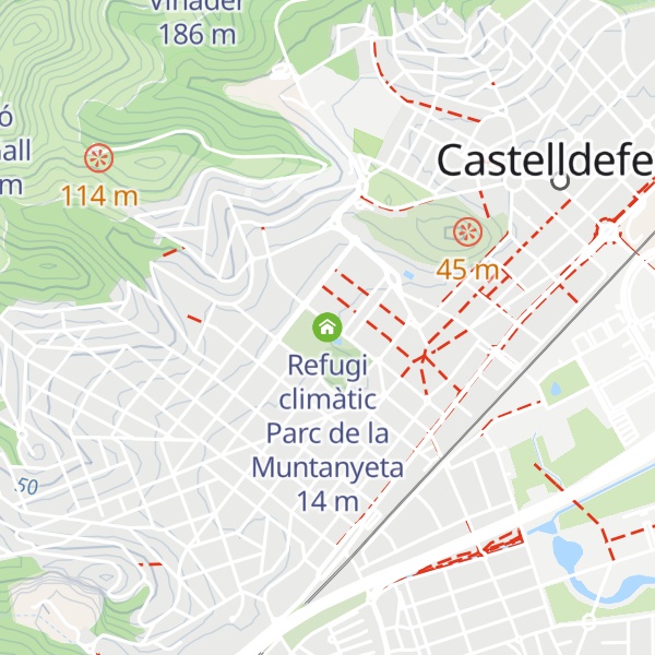 Map of Refugi climàtic Parc de la Muntanyeta
