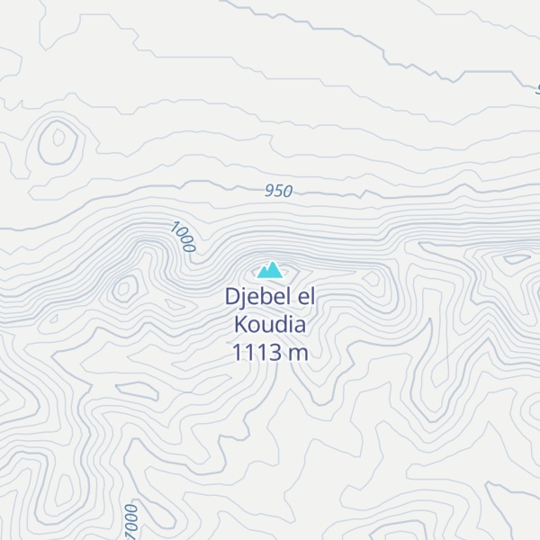 Map of Djebel el Koudia