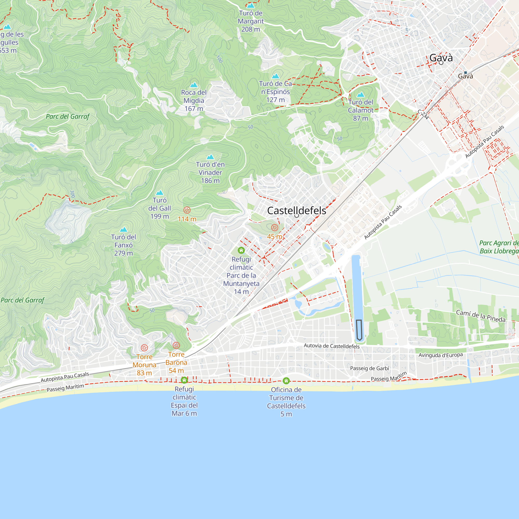 Refugi climàtic Edifici de la República map