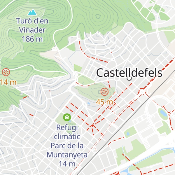 Map of Refugi climàtic Parc del Castell