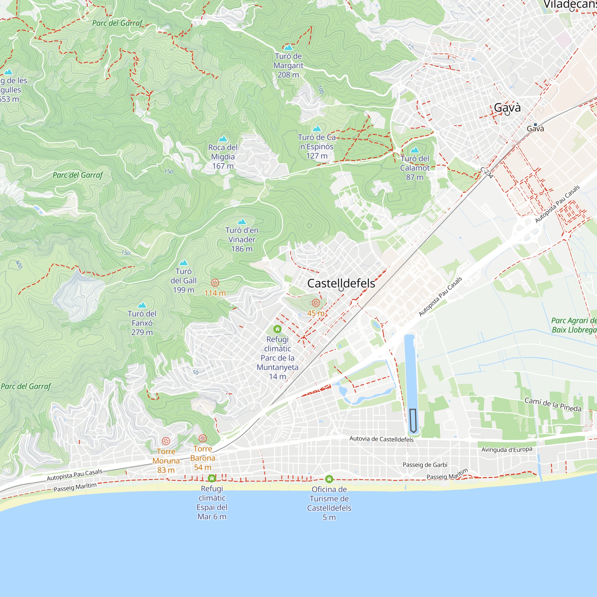 Refugi climàtic Parc del Castell map