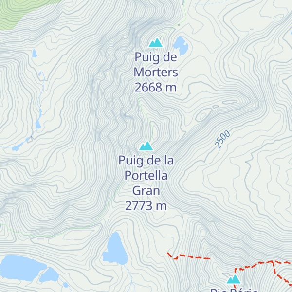 Map of Puig de la Portella Gran