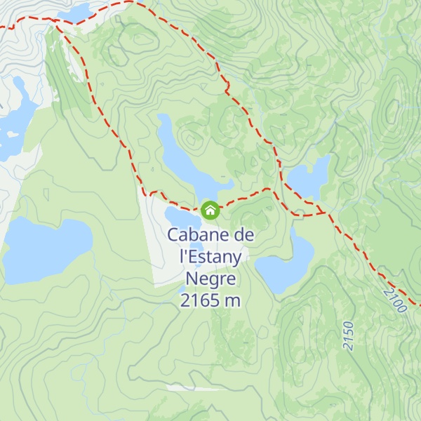 Map of Cabane de l'Estany Negre