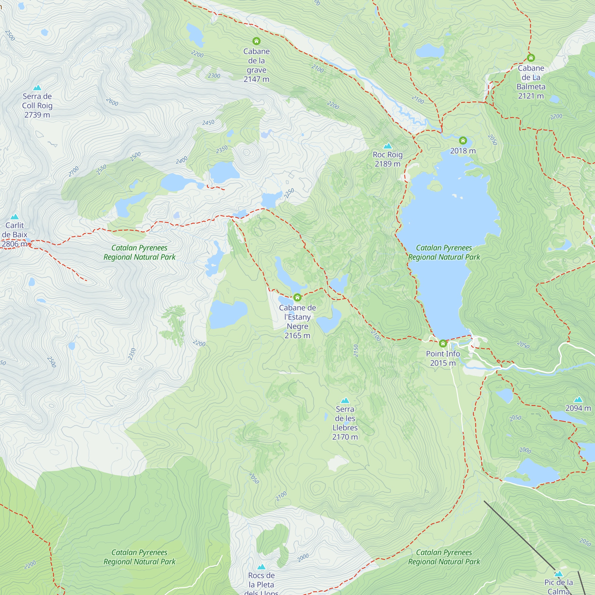 Cabane de l'Estany Negre map