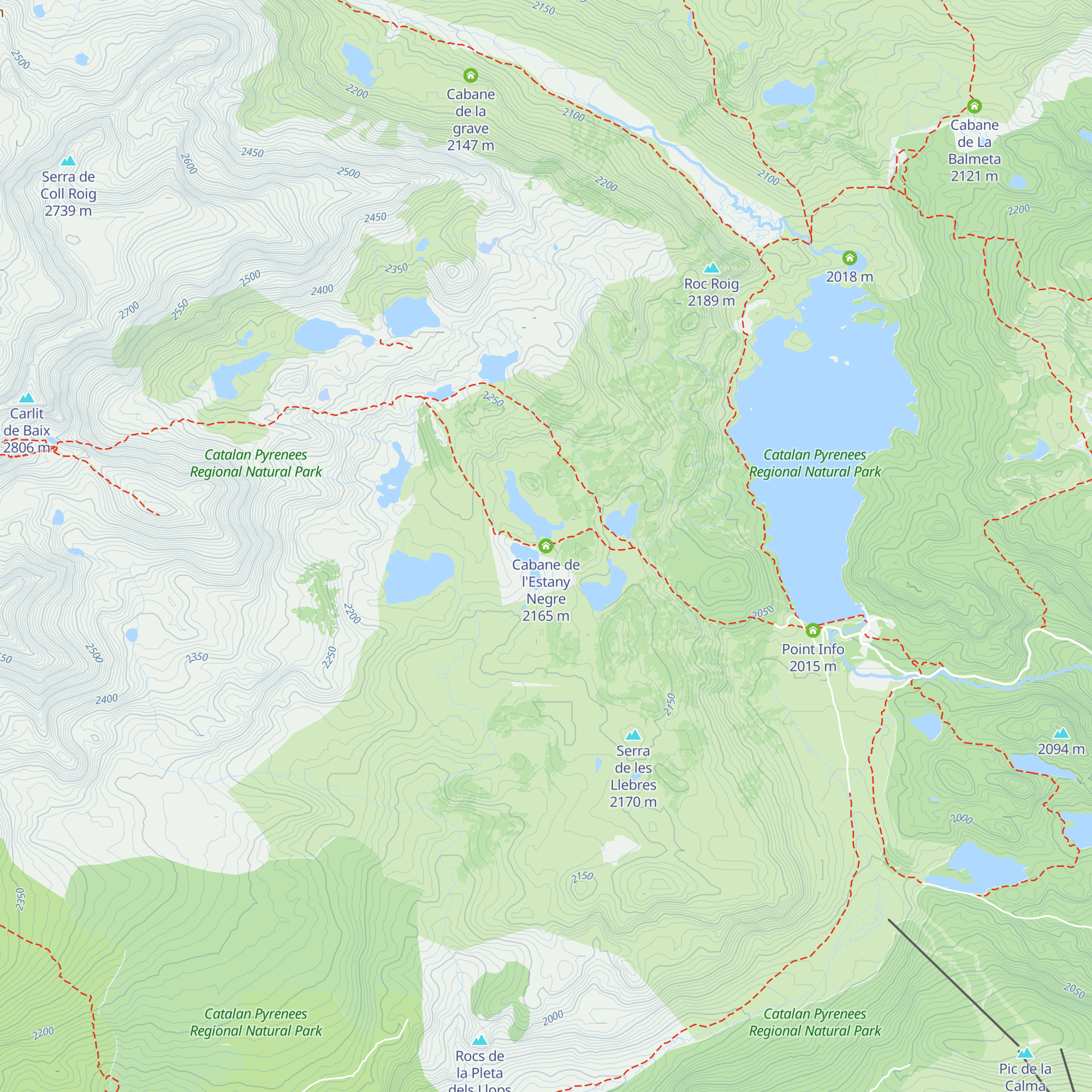 Cabane de l'Estany Negre map