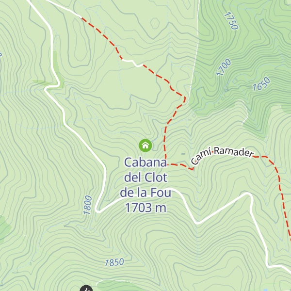 Map of Cabana del Clot de la Fou