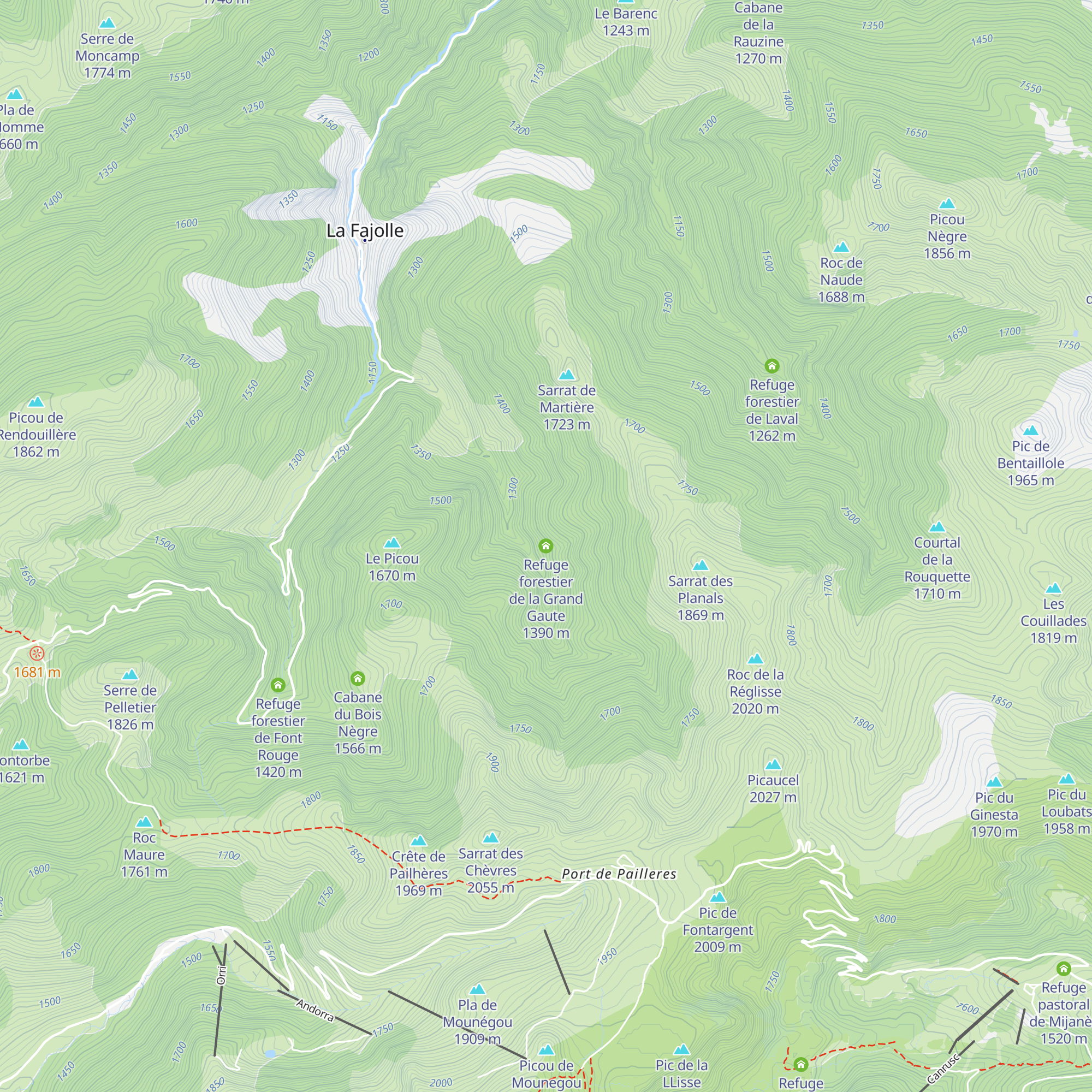 Refuge forestier de la Grand Gaute map