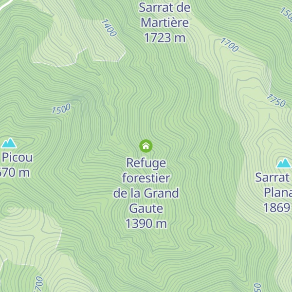Map of Refuge forestier de la Grand Gaute