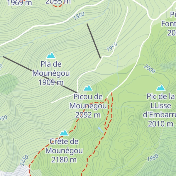 Map of Picou de Mounegou