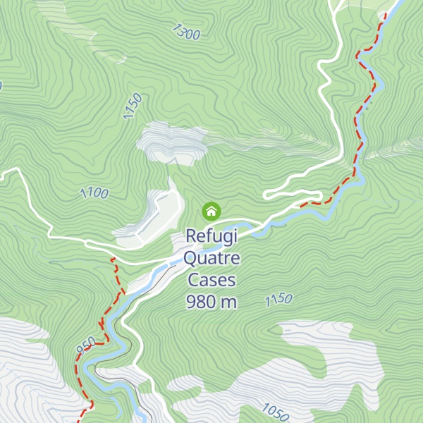 Map of Refugi Quatre Cases