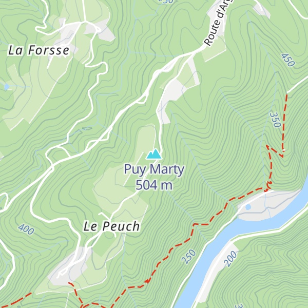 Map of Puy Marty