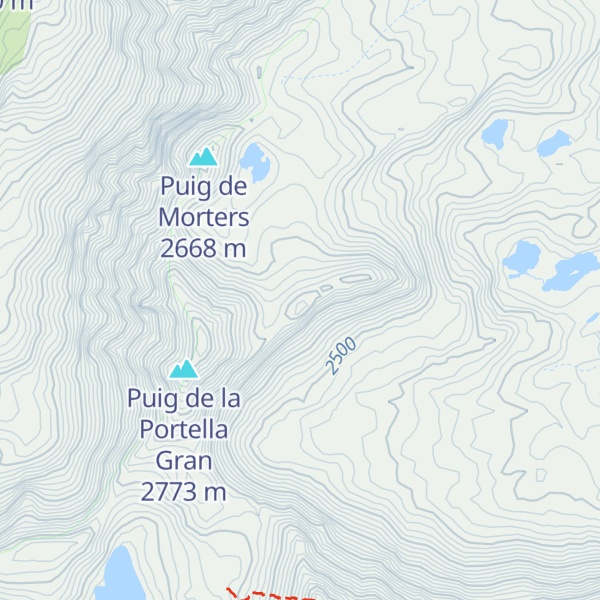 Map of Puig de Camporells