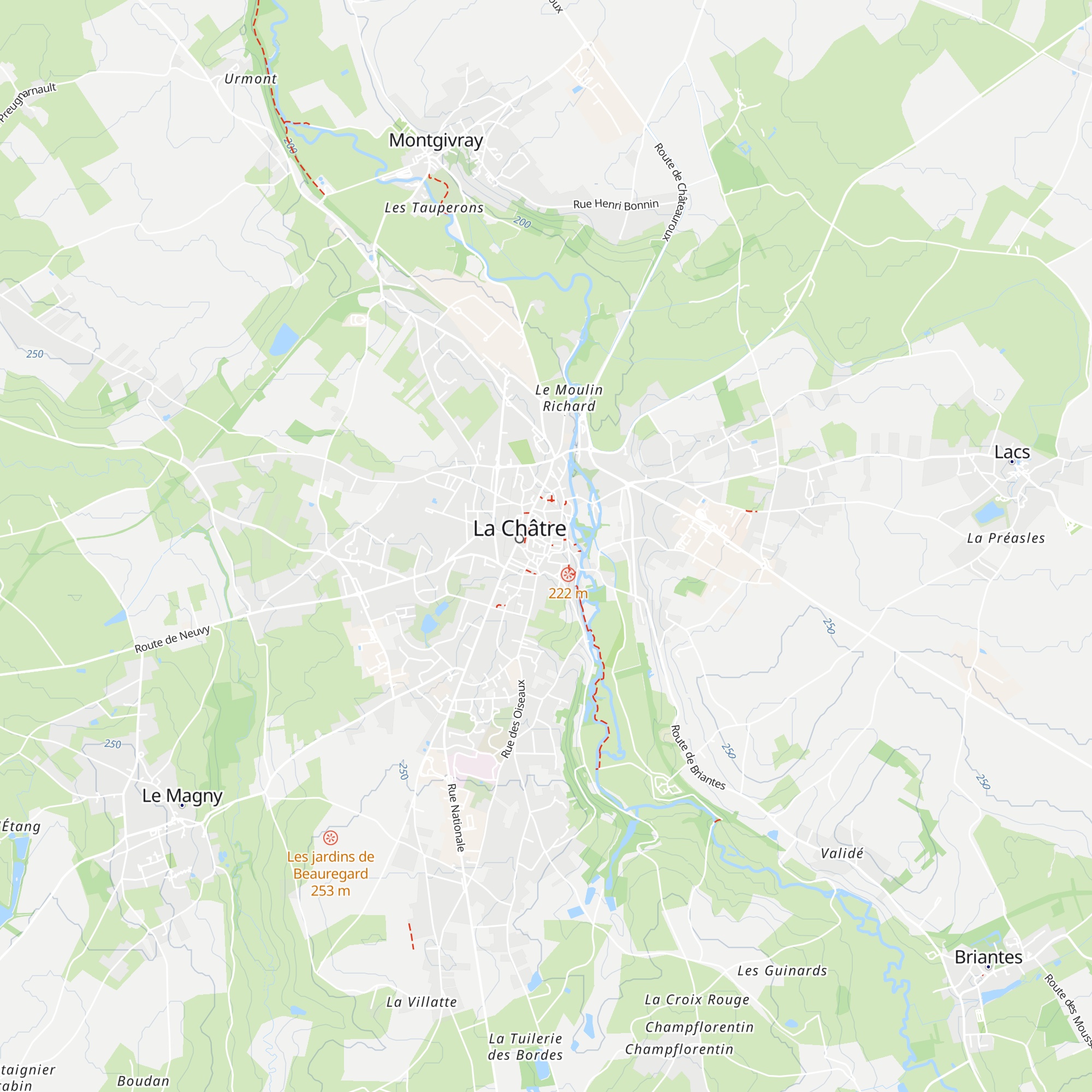 Abri de nuit map