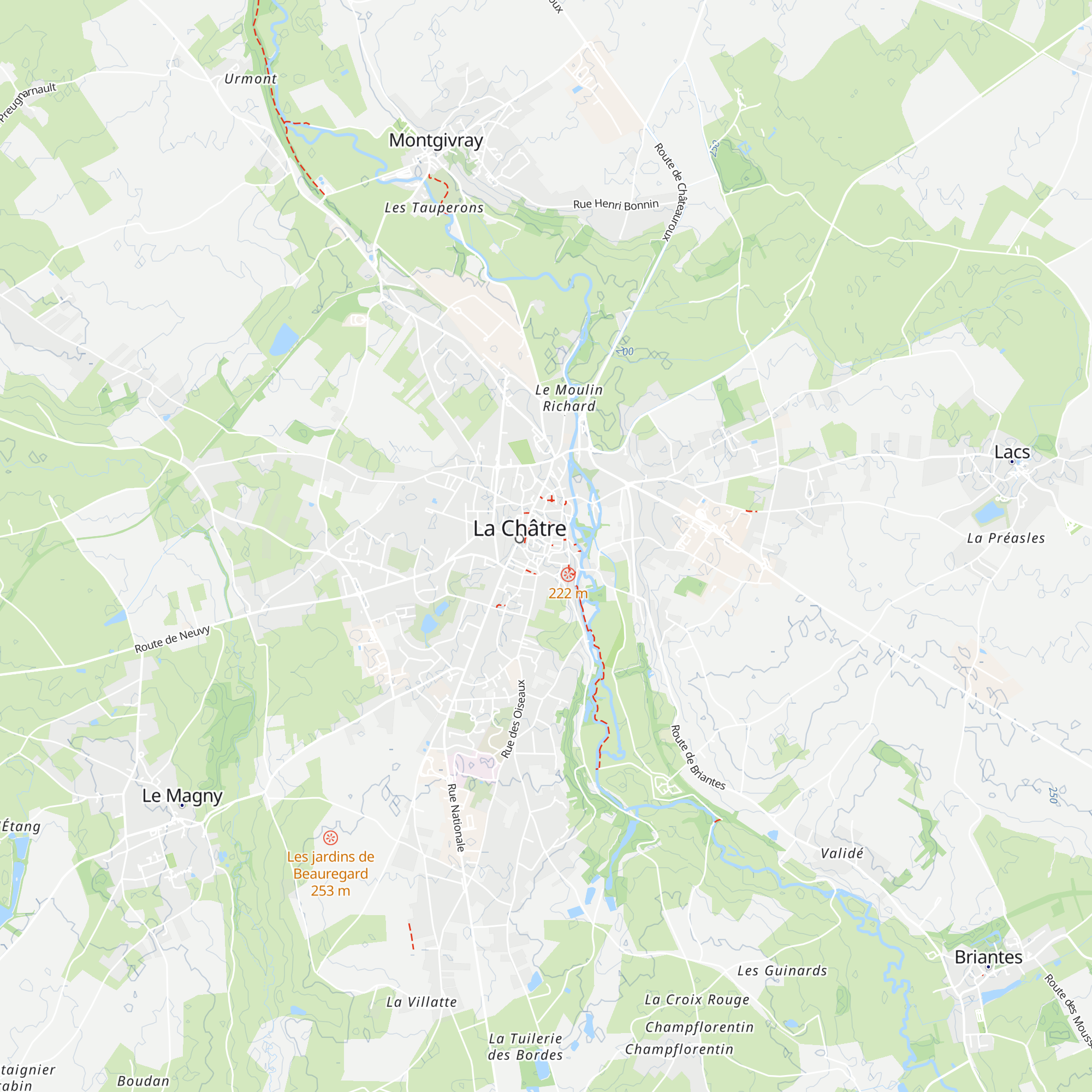 Abri de nuit map