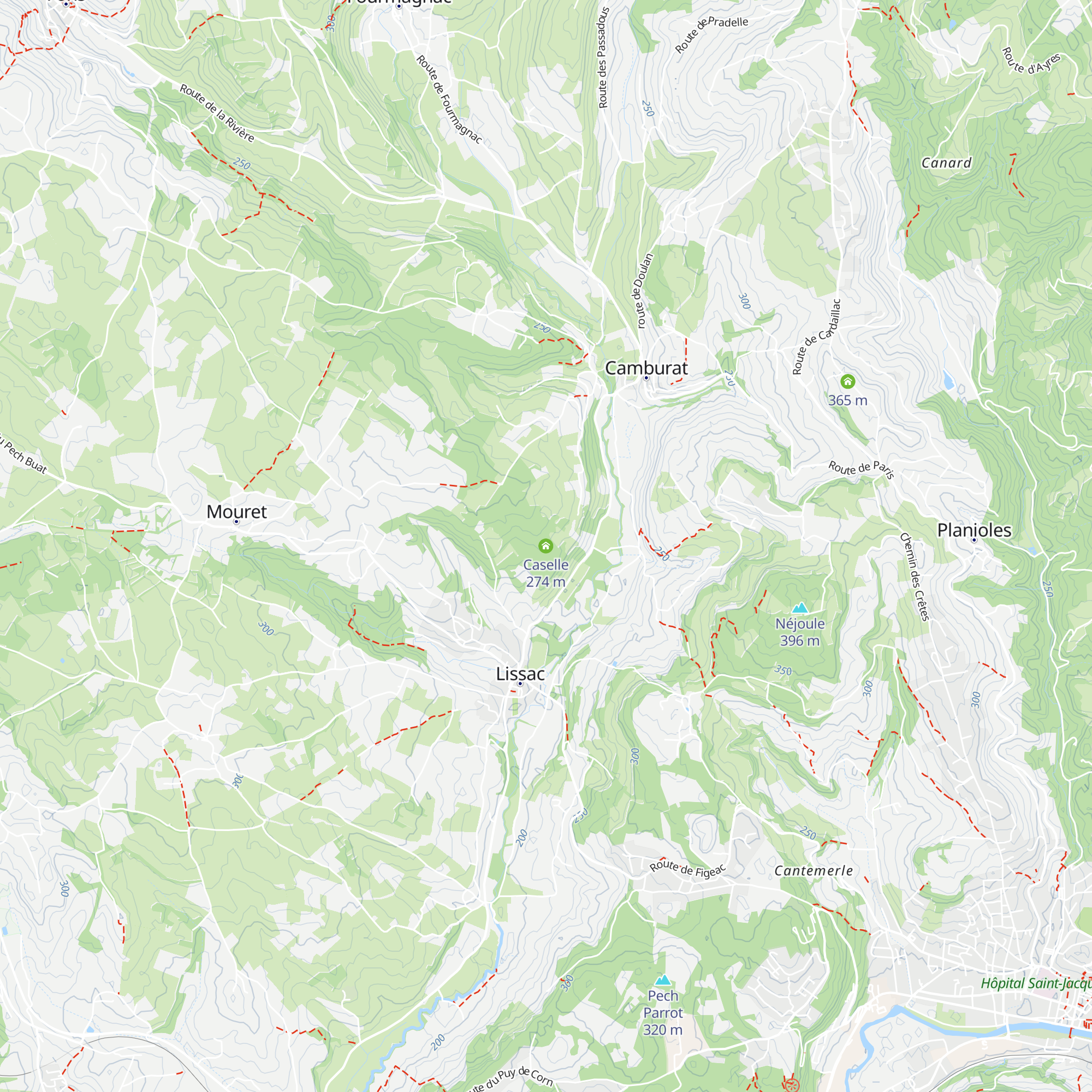 Caselle map