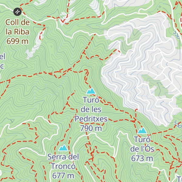 Map of Turó de les Pedritxes