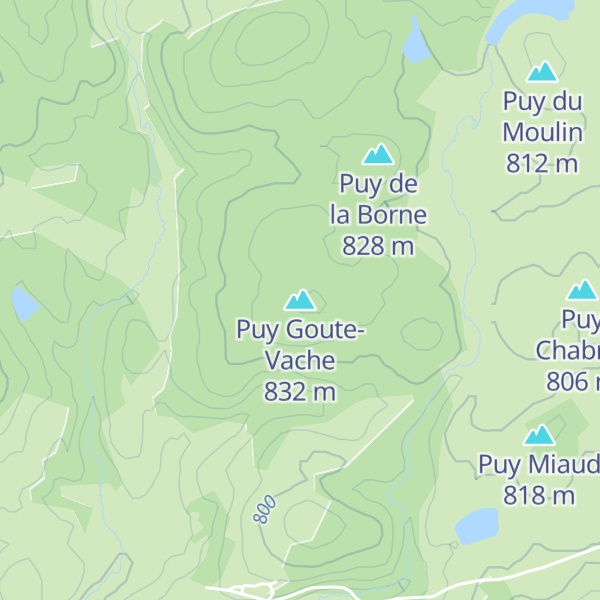 Map of Puy Goute-Vache