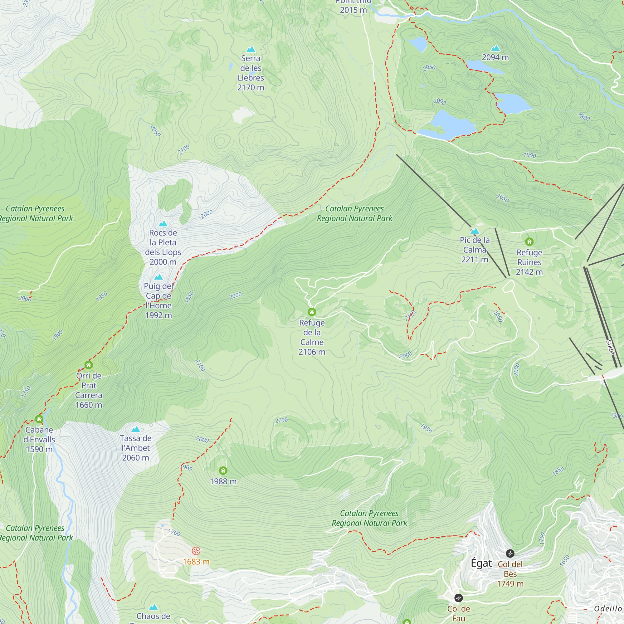 Refuge de la Calme map
