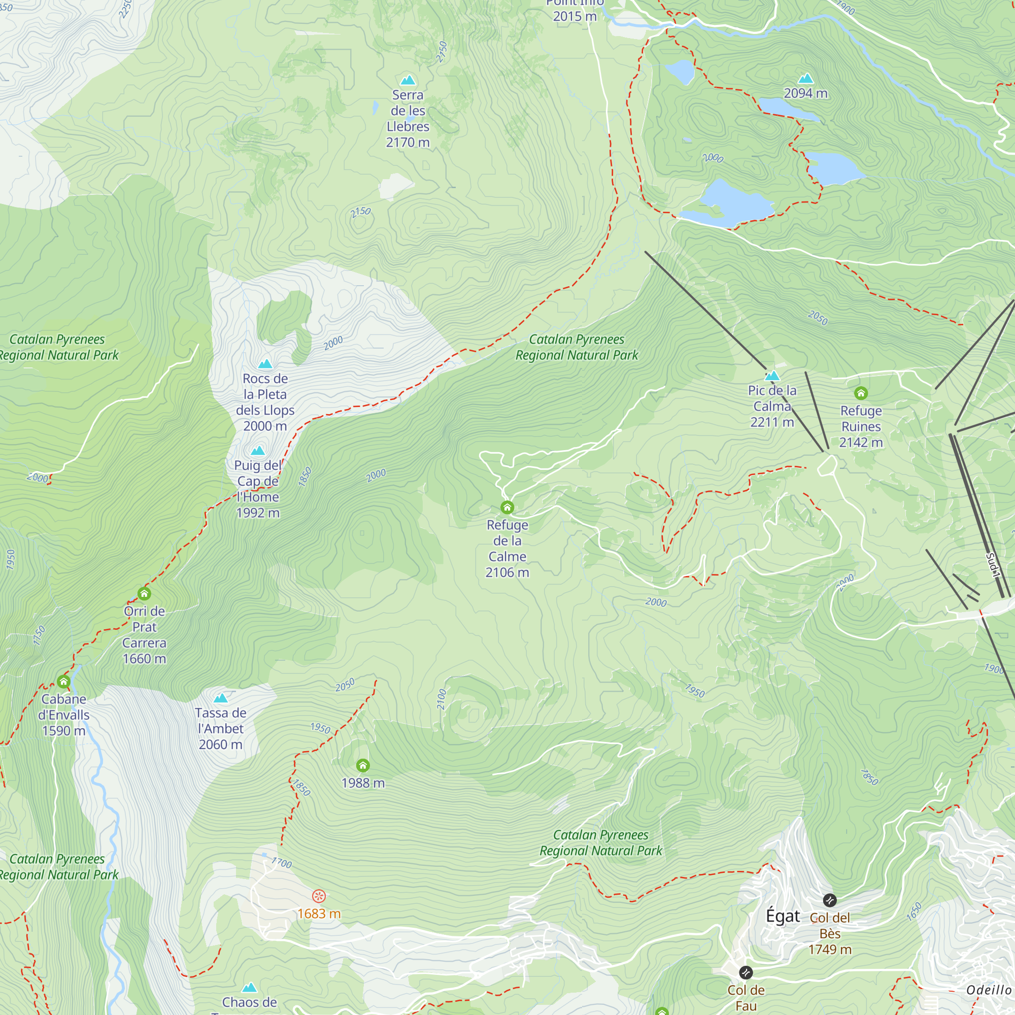 Refuge de la Calme map
