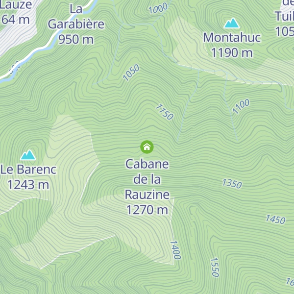 Map of Cabane de la Rauzine