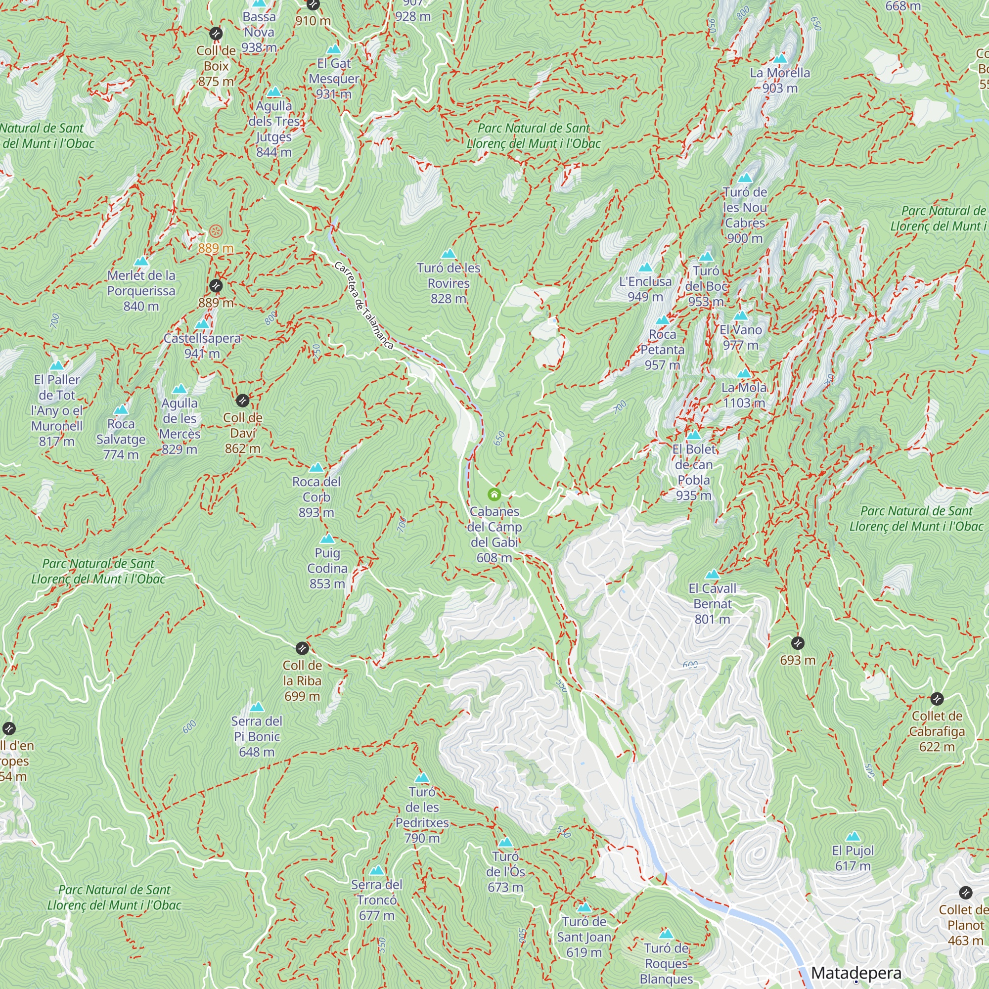 Cabanes del Camp del Gabi map