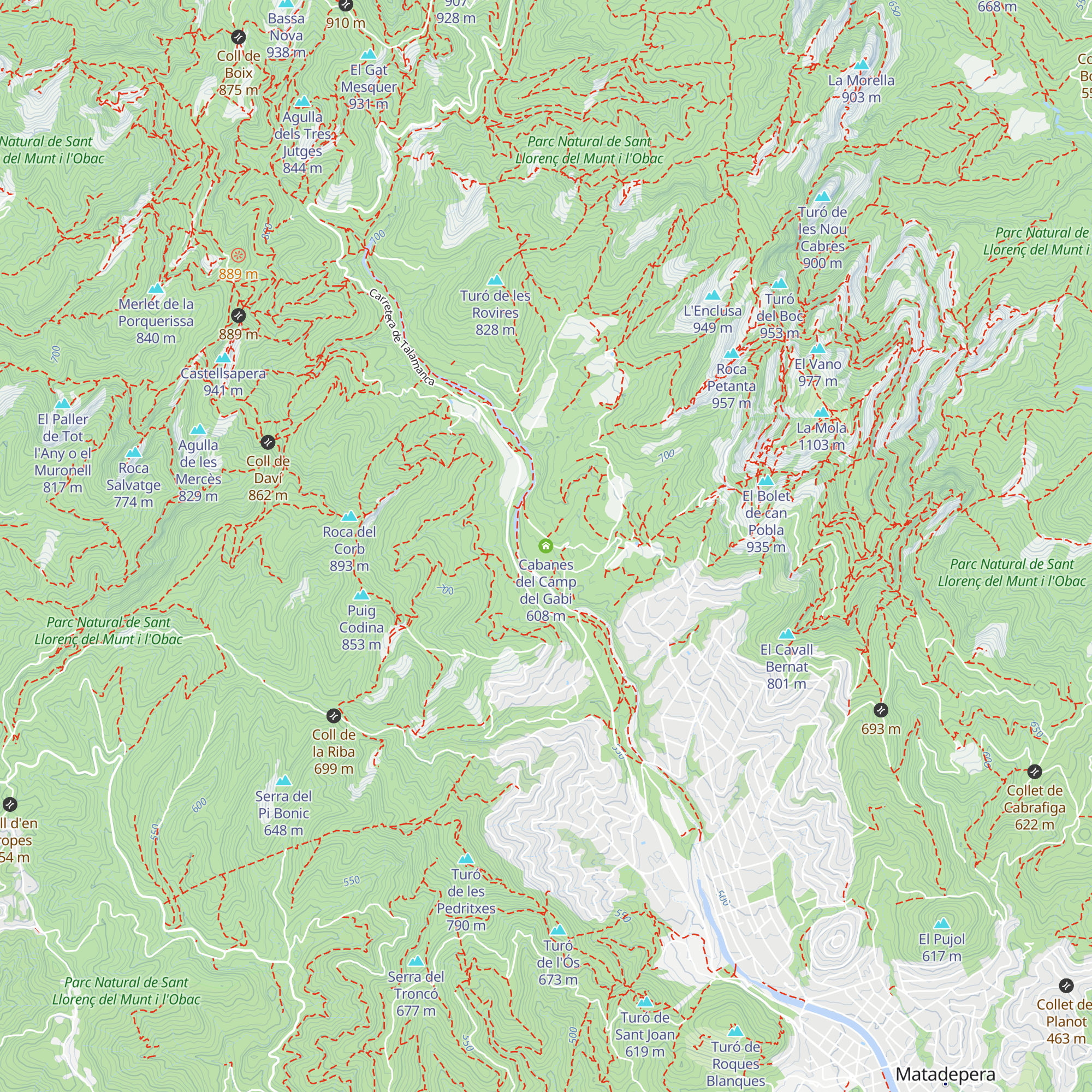 Cabanes del Camp del Gabi map