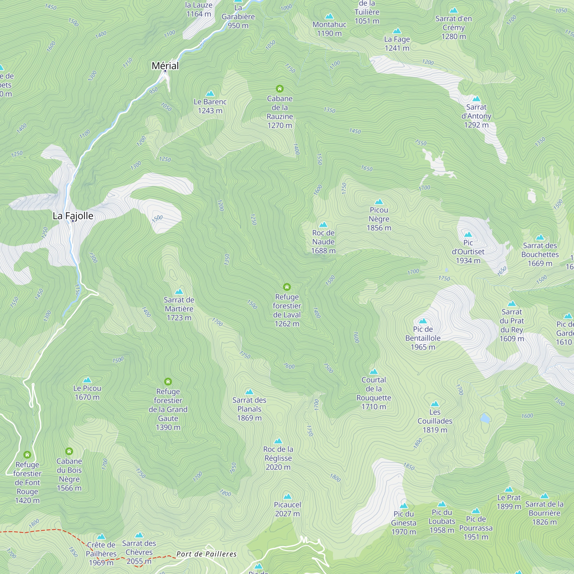 Refuge forestier de Laval map