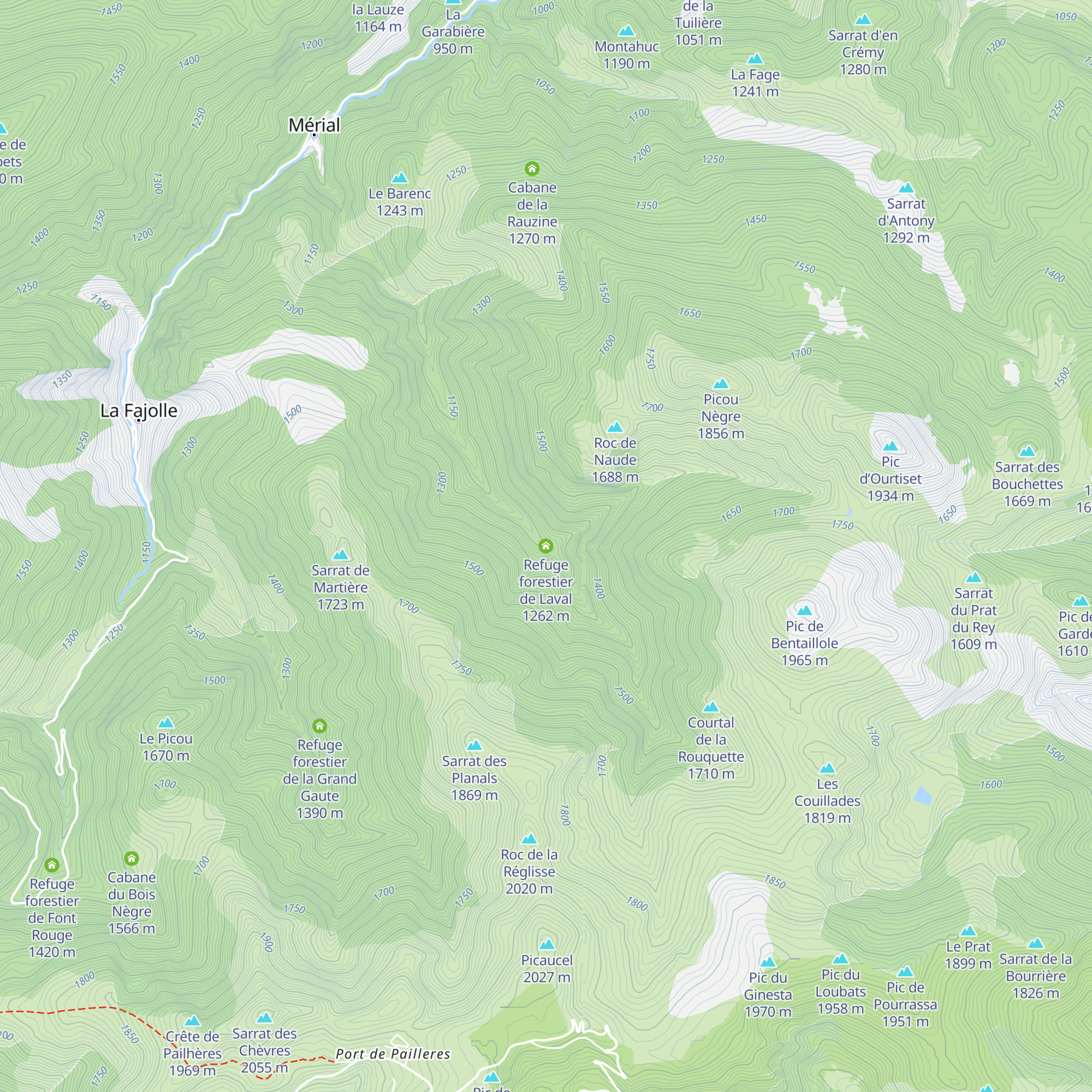 Refuge forestier de Laval map
