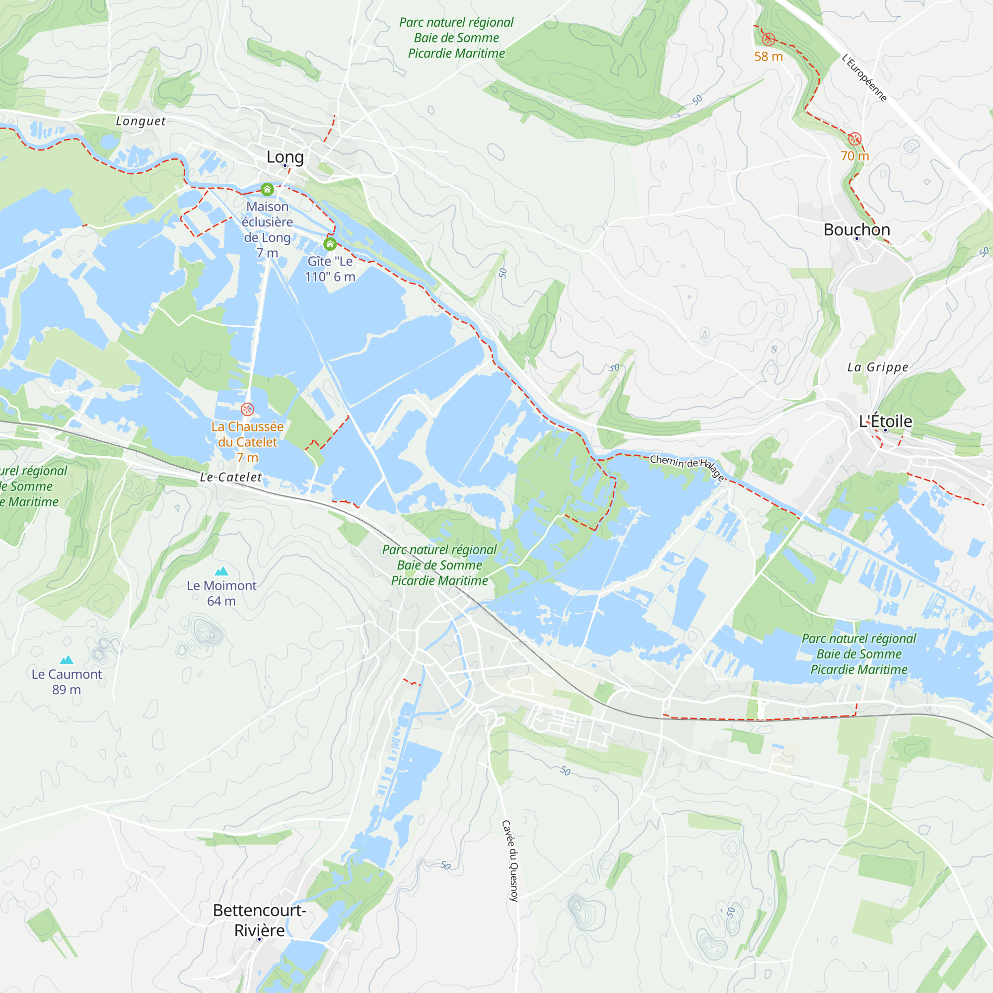 Gîte Étang de l'hôpital map