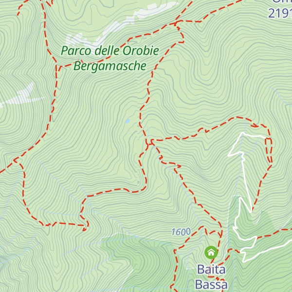 Map of Baita alta di Rigada