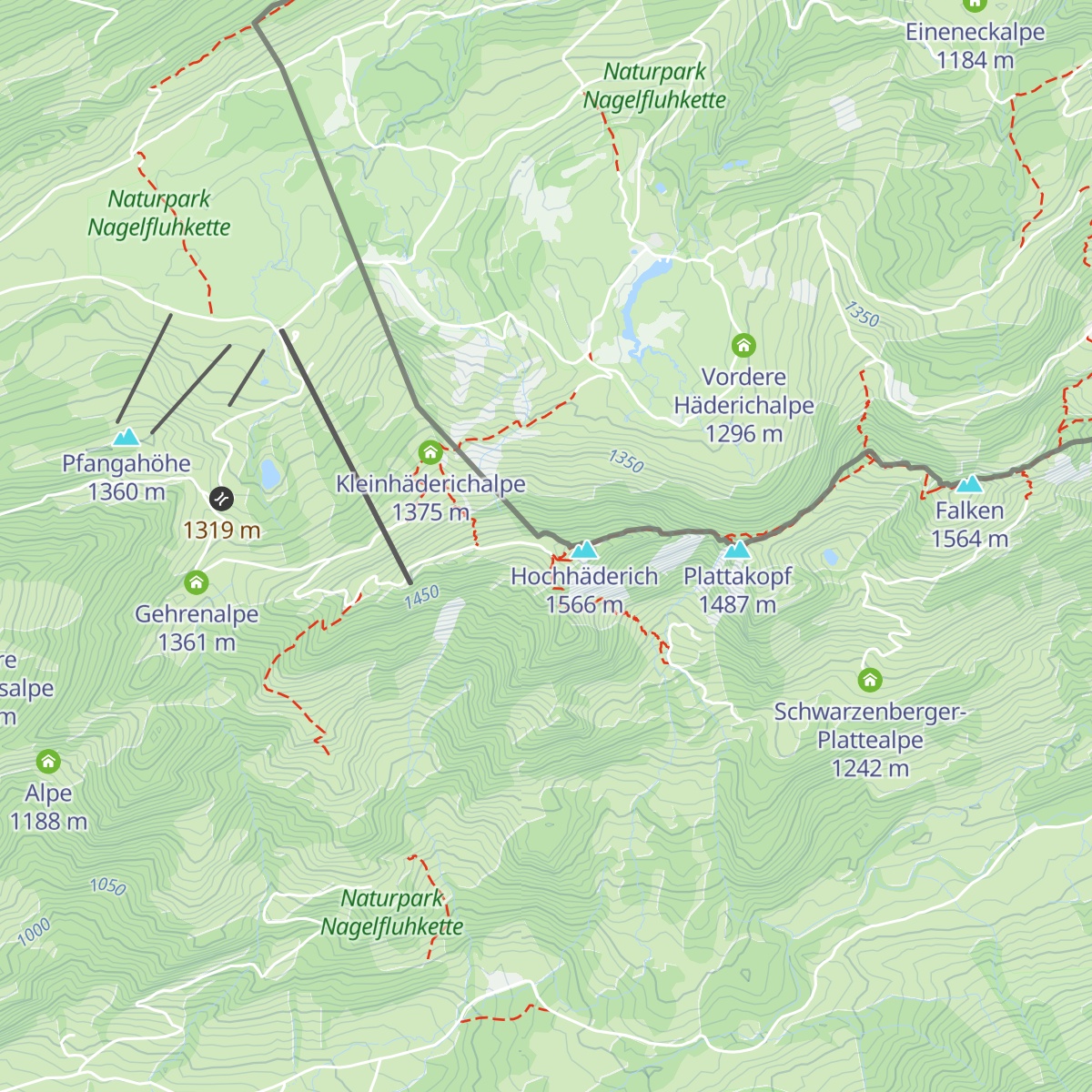 Berggaststätte Hoch Häderich map