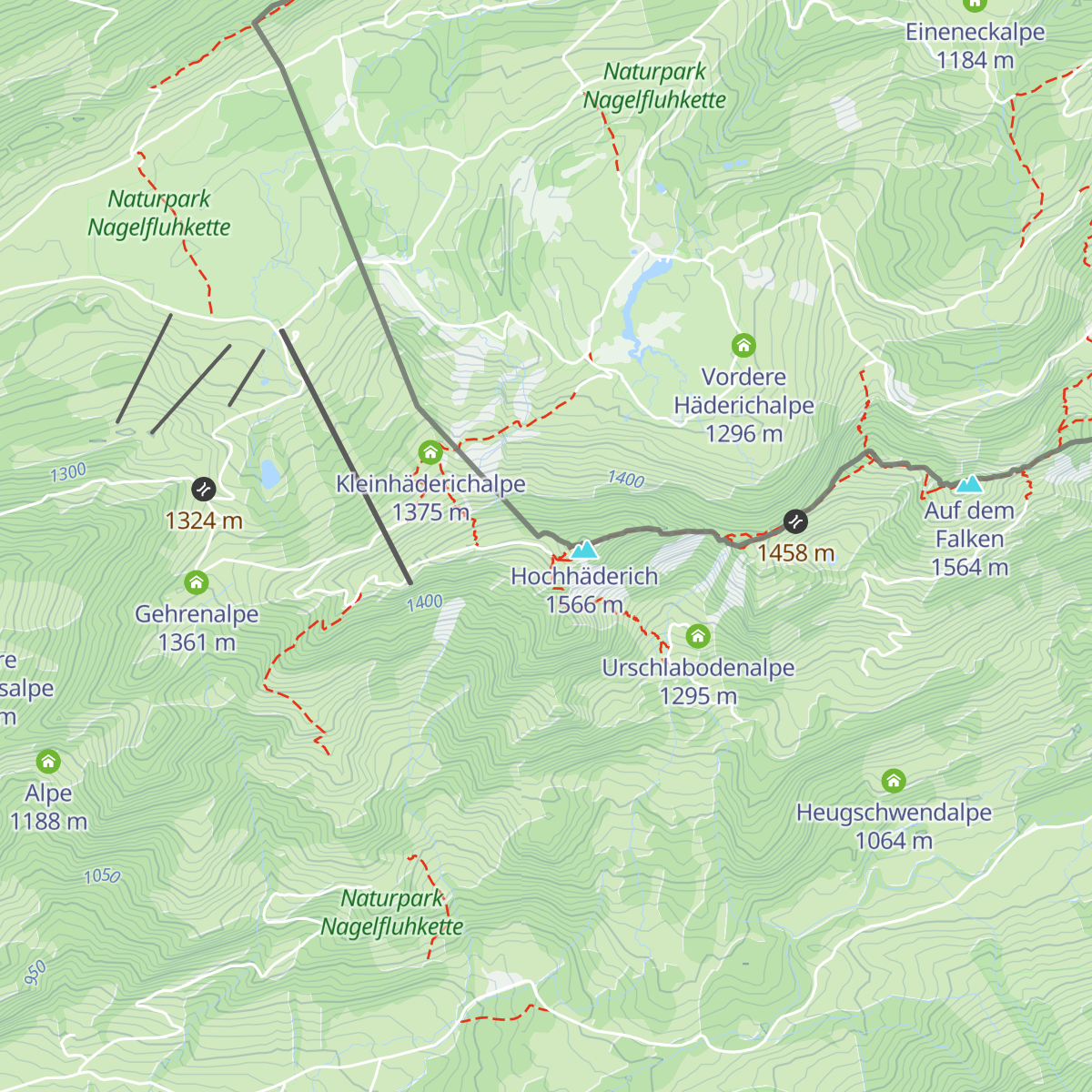 Berggaststätte Hoch Häderich map