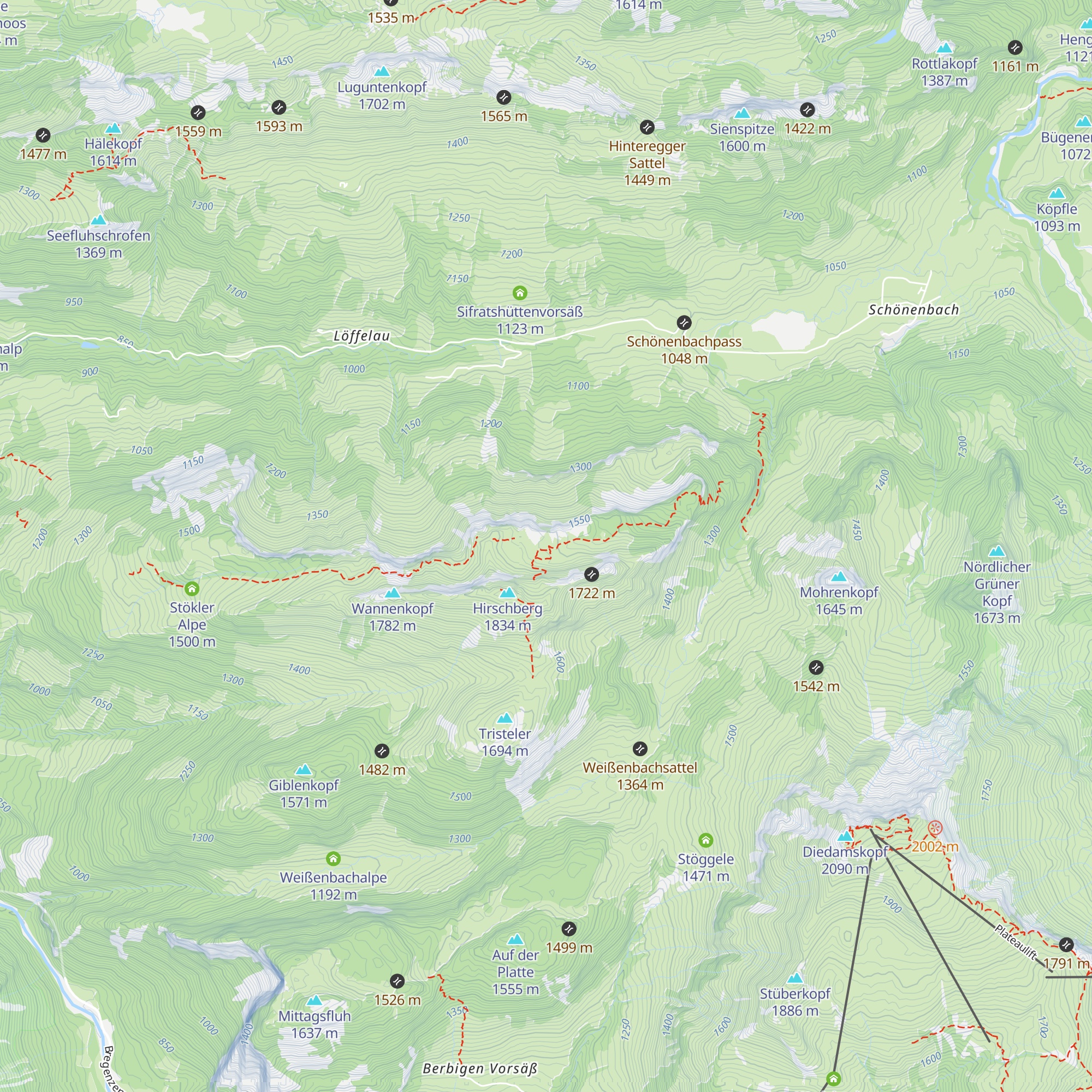 Wölflersguntenalpe map