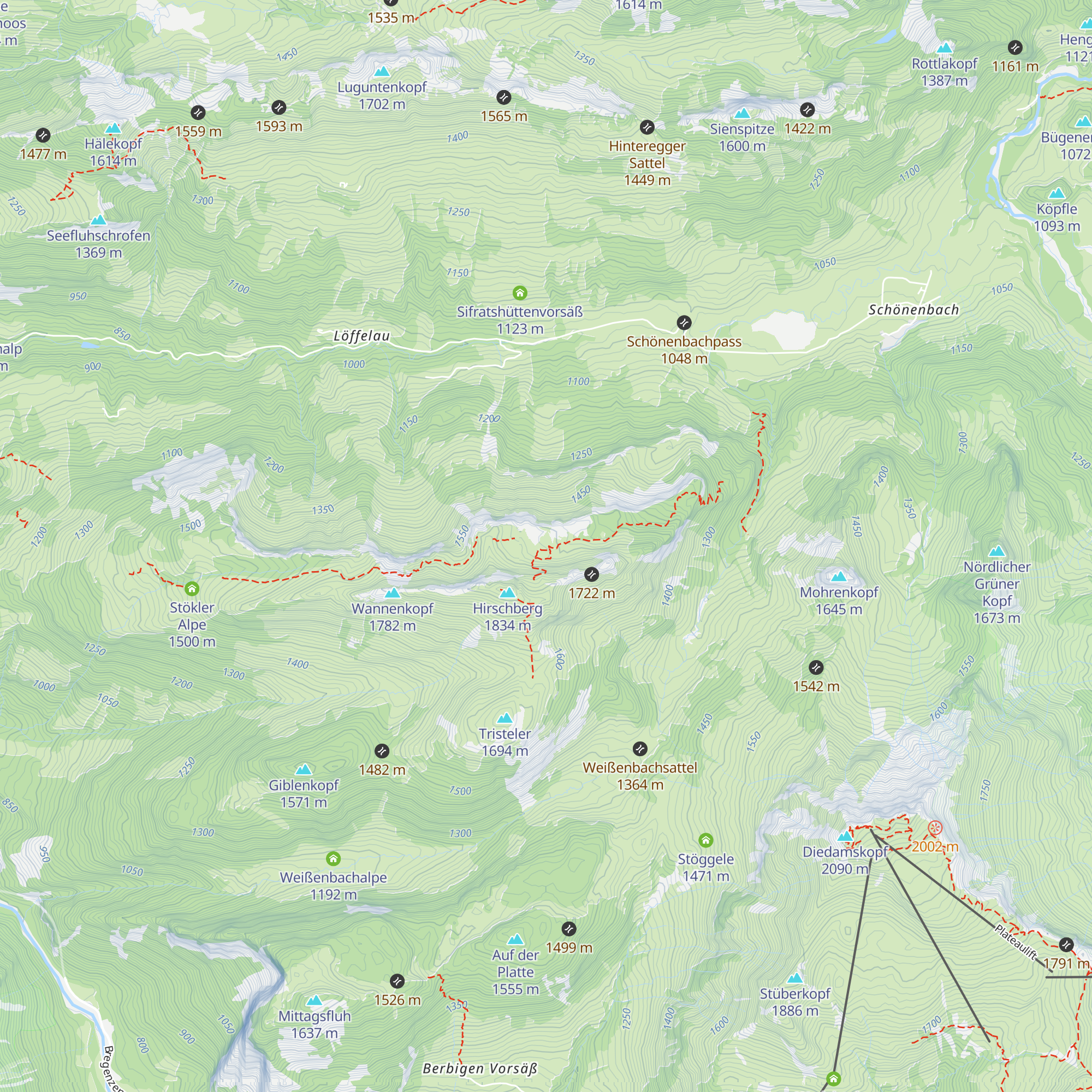 Wölflersguntenalpe map