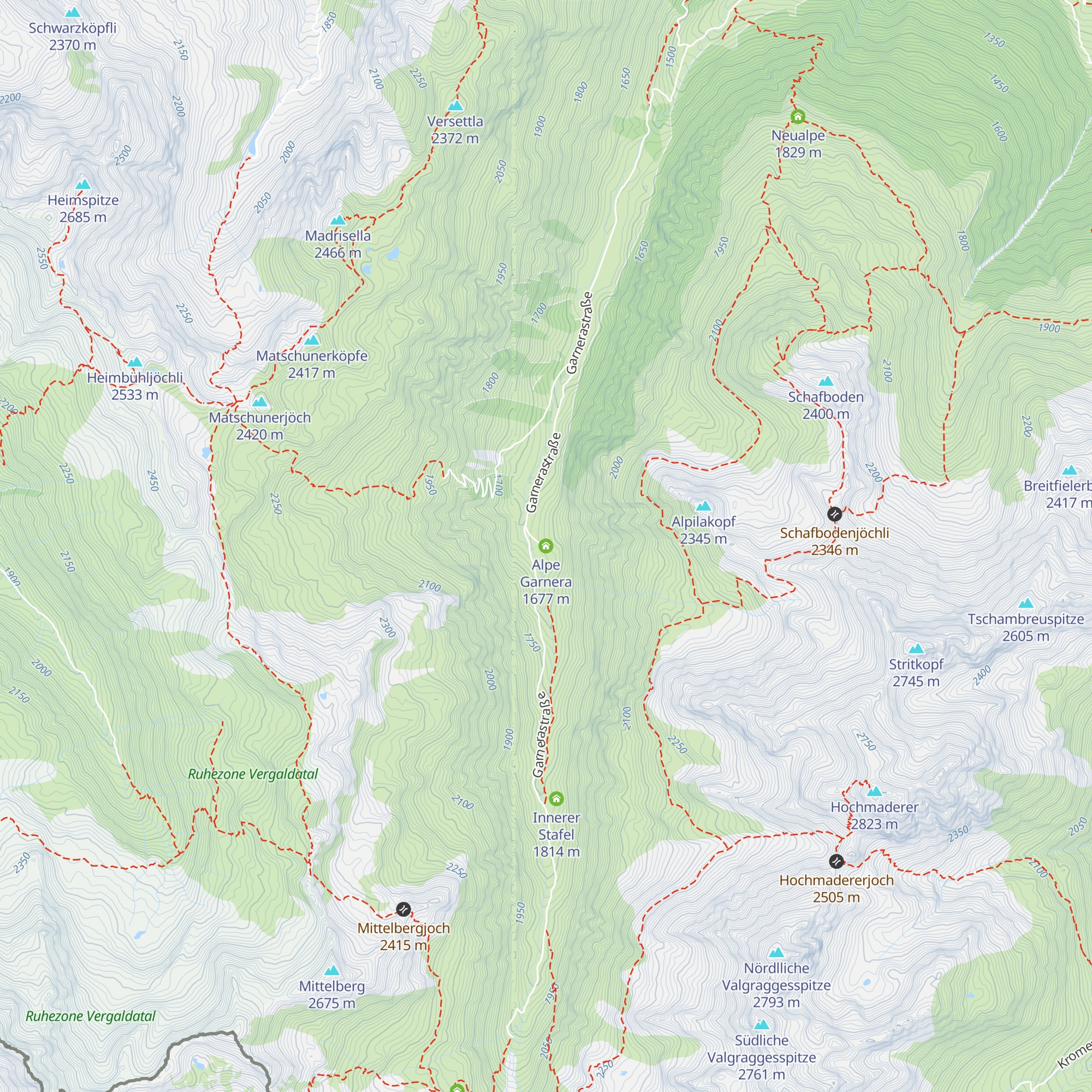 Alpe Garnera map