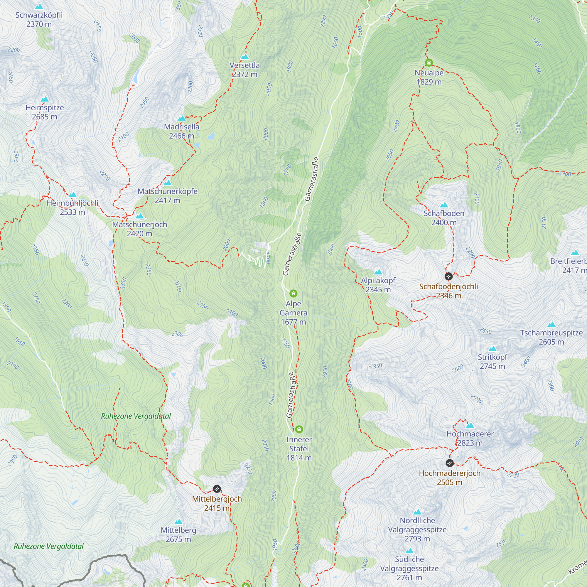 Alpe Garnera map