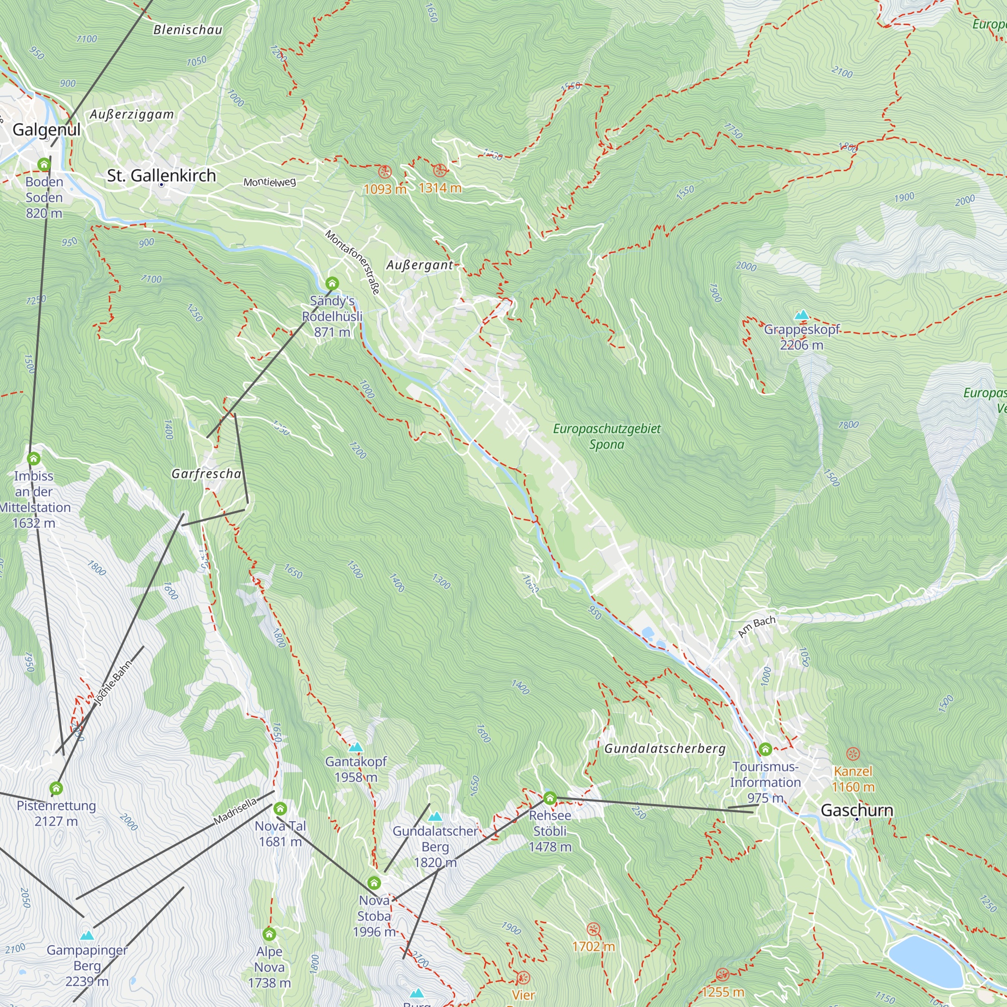 Diana's Schnitzelstöbli map