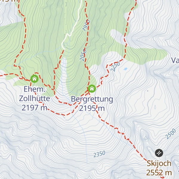 Map of Tübinger Hütte