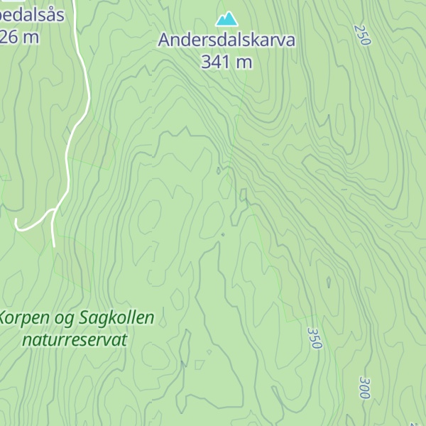 Map of Fjølåsane