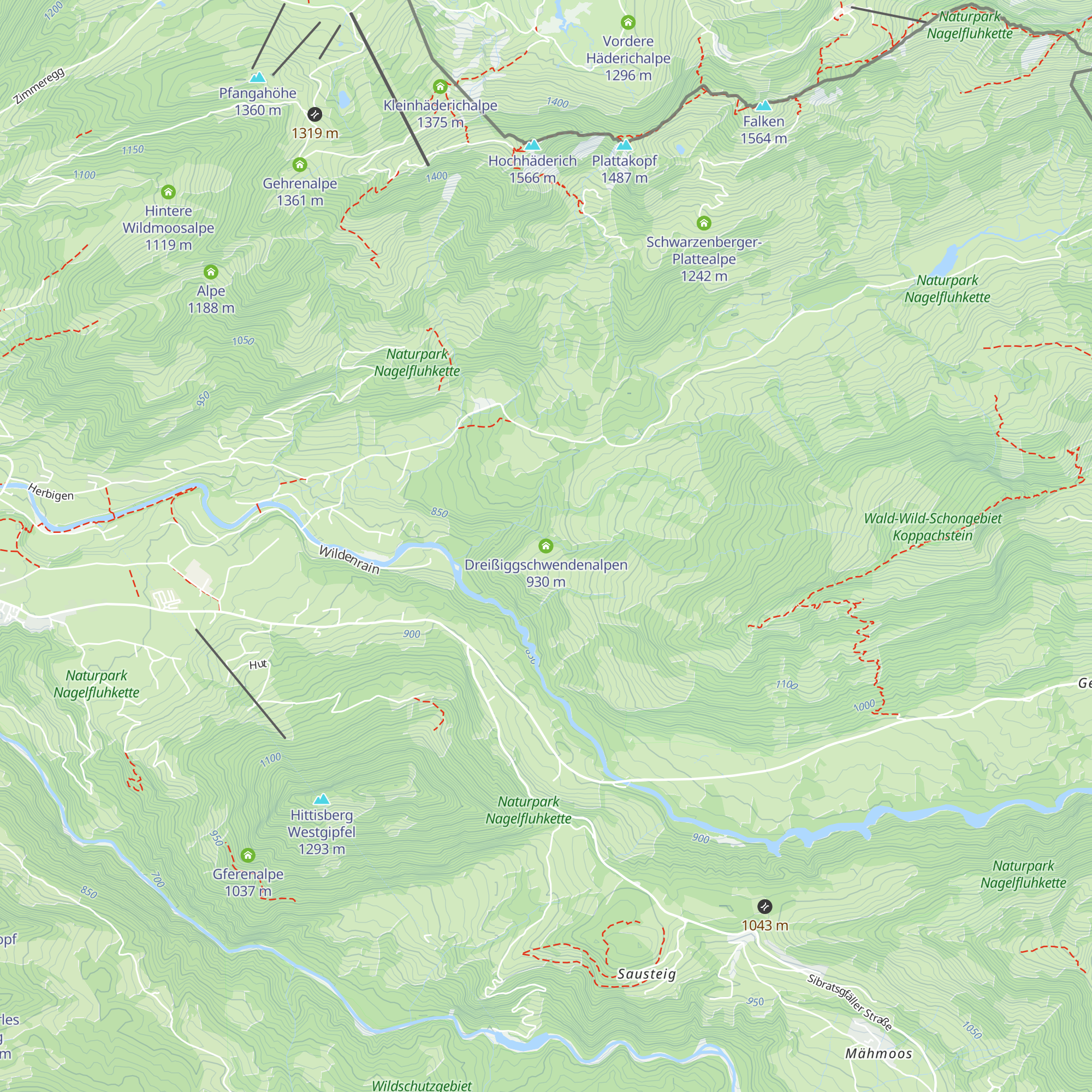 Dreißiggschwendenalpen map