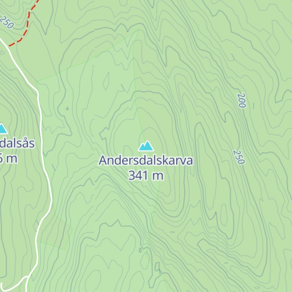 Map of Andersdalskarva