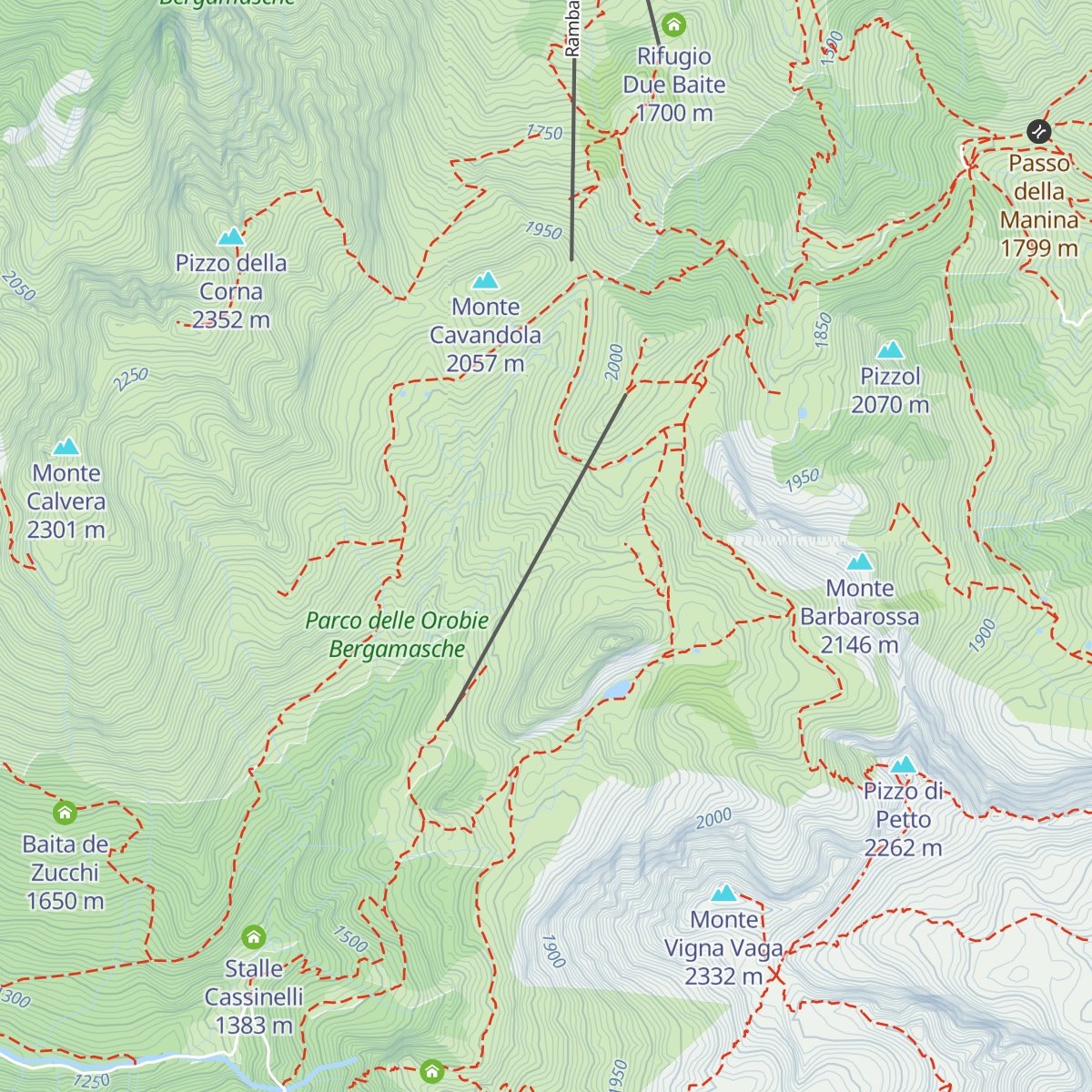 Baita Alta Vigna Vaga map
