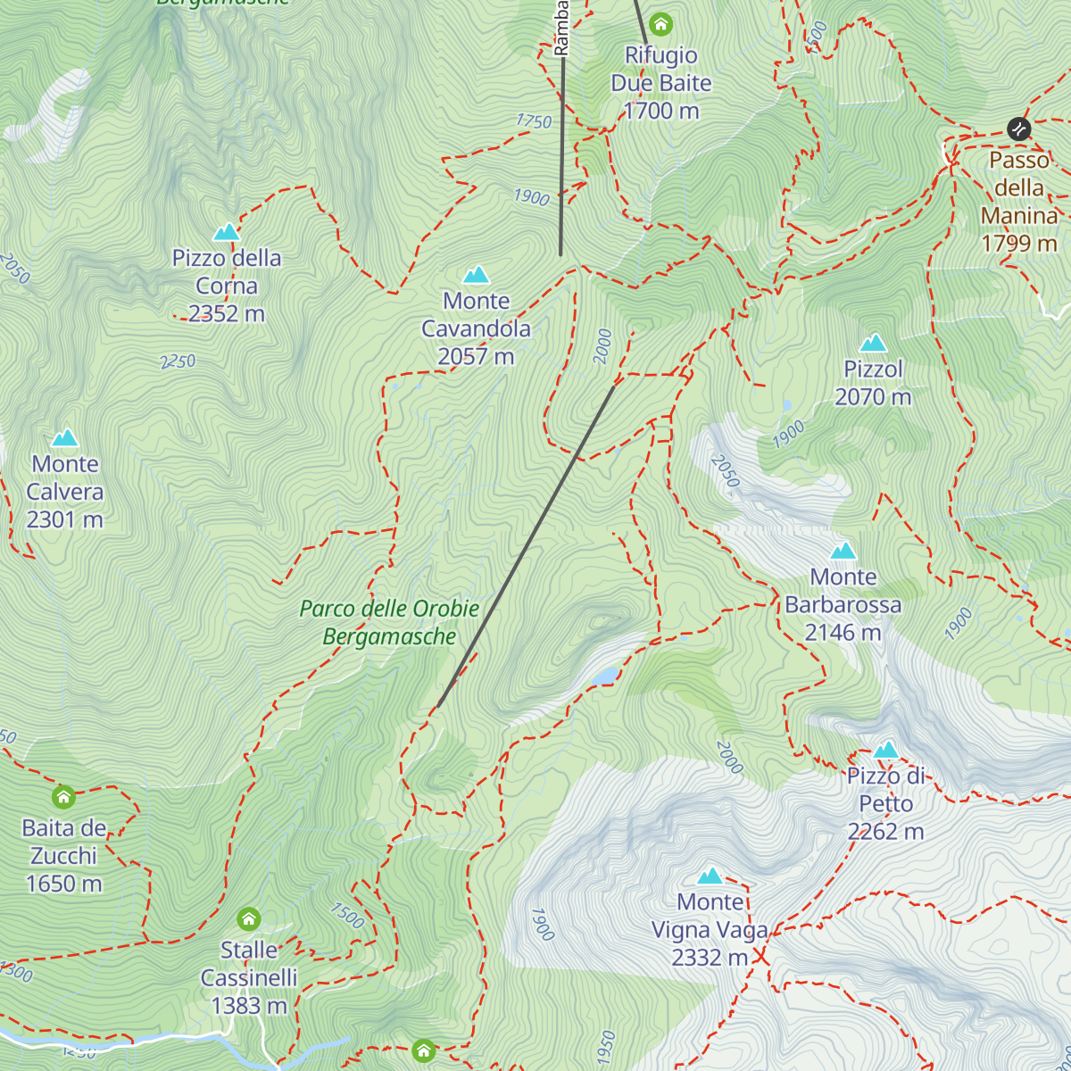 Baita Alta Vigna Vaga map